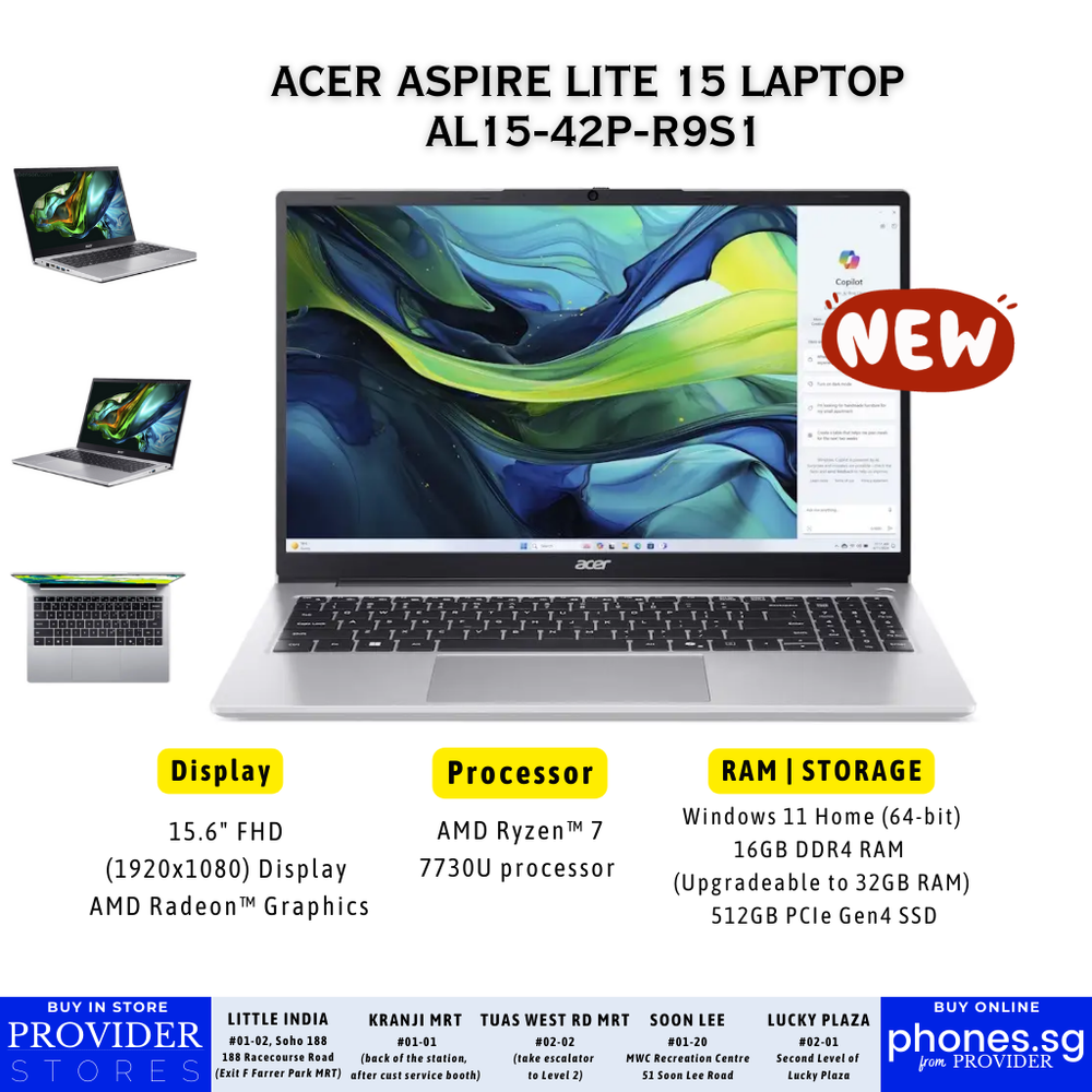 Acer Aspire Lite 15 Laptop | 16GB DDR4 RAM | 512GB PCIe Gen4 SSD